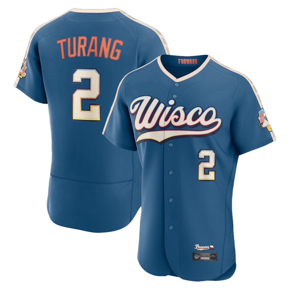 TRASK M.Brewers #2 Brice Turang Player Blue 2026 City Connect Home Limited Elite Stitched Jerseys