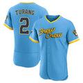 TRASK M.Brewers #2 Brice Turang Player Light Blue City Connect Home Limited Elite Stitched Jerseys
