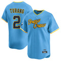TRASK M.Brewers #2 Brice Turang Player Light Blue City Connect Home Limited Stitched Jerseys