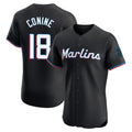 TRASK M.Marlins #18 Griffin Conine Player Black Vapor Home Limited Elite Stitched Jerseys