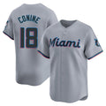 TRASK M.Marlins #18 Griffin Conine Player Gray Home Limited Stitched Jerseys