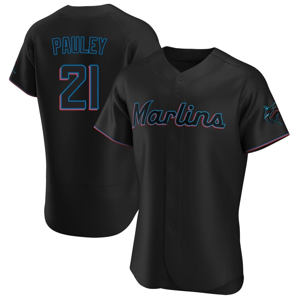 TRASK M.Marlins #21 Graham Pauley Player Black Home Limited Elite Stitched Jerseys