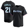 TRASK M.Marlins #21 Graham Pauley Player Black  Home Limited Stitched Jerseys