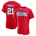 TRASK M.Marlins #21 Graham Pauley Player Red City Connect Home Limited Elite Stitched Jerseys
