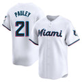 TRASK M.Marlins #21 Graham Pauley Player White  Home Limited Stitched Jerseys