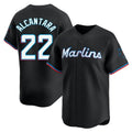 TRASK M.Marlins #22 Sandy Alcantara Player Black  Home Limited Stitched Jerseys