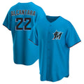 TRASK M.Marlins #22 Sandy Alcantara Player Blue Home Game Stitched Jerseys