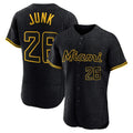 TRASK M.Marlins #26 Janson Junk Player Black Snake Skin City Home Limited Elite Stitched Jerseys