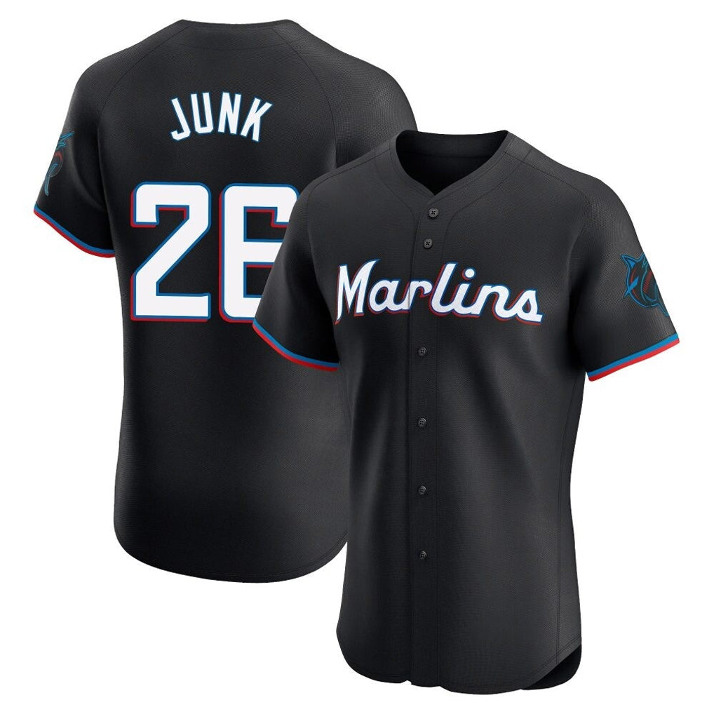 TRASK M.Marlins #26 Janson Junk Player Black Vapor Home Limited Elite Stitched Jerseys