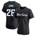 TRASK M.Marlins #26 Janson Junk Player Black Vapor Home Limited Elite Stitched Jerseys