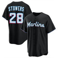TRASK M.Marlins #28 Kyle Stowers Player Black  Home Game Stitched Jerseys