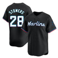 TRASK M.Marlins #28 Kyle Stowers Player Black Home Limited Stitched Jerseys