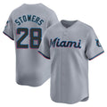 TRASK M.Marlins #28 Kyle Stowers Player Gray Home Limited Stitched Jerseys