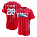 TRASK M.Marlins #28 Kyle Stowers Player Red City Connect Home Limited Elite Stitched Jerseys