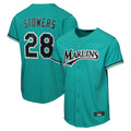 TRASK M.Marlins #28 Kyle Stowers Player Teal Home Game Stitched Jerseys