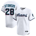 TRASK M.Marlins #28 Kyle Stowers Player White  Home Limited Stitched Jerseys