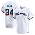 TRASK M.Marlins #34 Liam Hicks Player White  Home Limited Stitched Jerseys