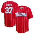 TRASK M.Marlins #37 Anthony Bender Player Red City Connect Home Game Stitched Jerseys