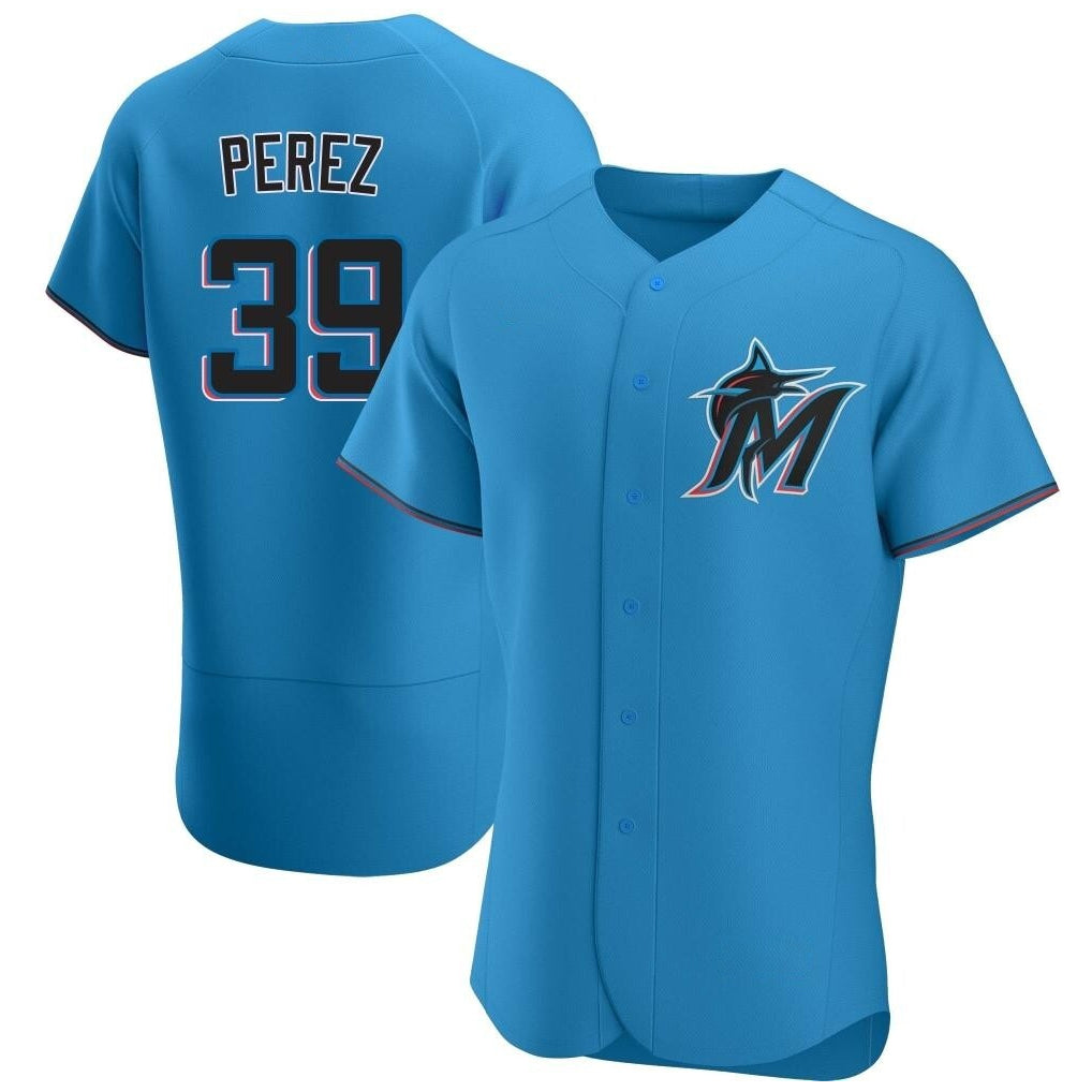 TRASK M.Marlins #39 Eury Perez Player Blue Home Limited Elite Stitched Jerseys
