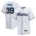 TRASK M.Marlins #39 Eury Perez Player White  Home Game Stitched Jerseys