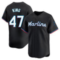 TRASK M.Marlins #47 John King Player Black Home Limited Stitched Jerseys