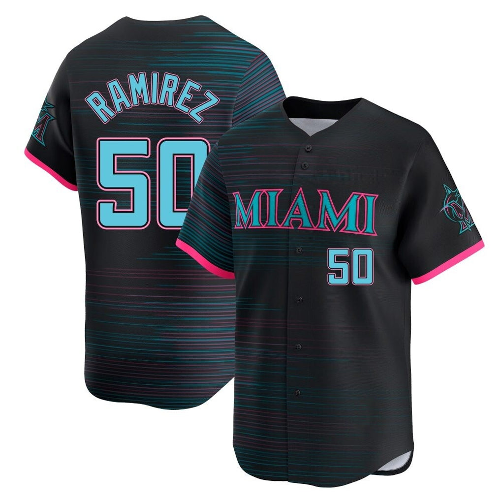 TRASK M.Marlins #50 Agustin Ramirez Player Black City Connect Home Limited Stitched Jerseys