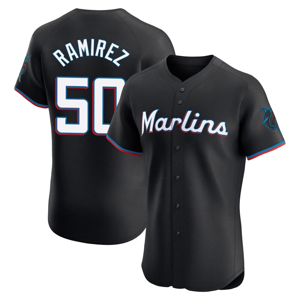 TRASK M.Marlins #50 Agustin Ramirez Player Black Vapor Home Limited Elite Stitched Jerseys