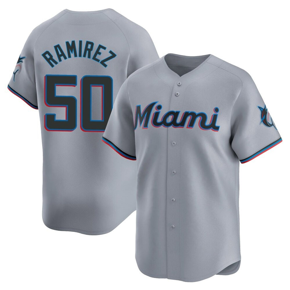 TRASK M.Marlins #50 Agustin Ramirez Player Gray Home Limited Stitched Jerseys