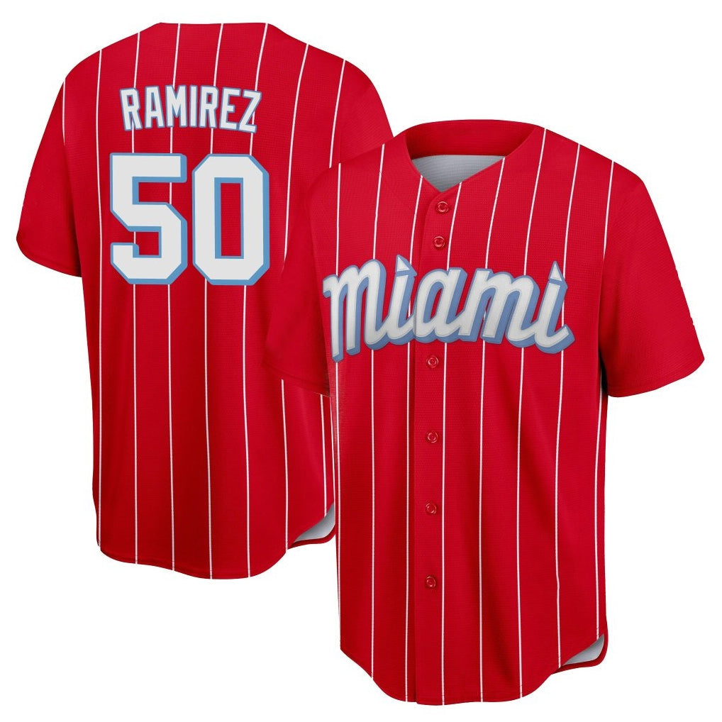TRASK M.Marlins #50 Agustin Ramirez Player Red City Connect Home Game Stitched Jerseys