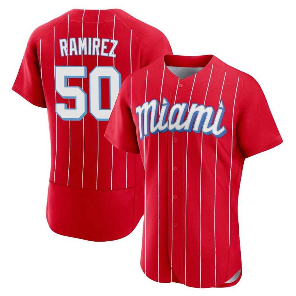 TRASK M.Marlins #50 Agustin Ramirez Player Red City Connect Home Limited Elite Stitched Jerseys