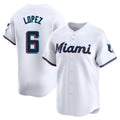 TRASK M.Marlins #6 Otto Lopez Player White  Home Limited Stitched Jerseys