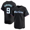 TRASK M.Marlins #9 Xavier Edwards Player Black  Home Limited Stitched Jerseys