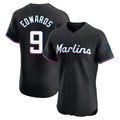 TRASK M.Marlins #9 Xavier Edwards Player Black Vapor Home Limited Elite Stitched Jerseys