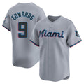 TRASK M.Marlins #9 Xavier Edwards Player Gray Home Limited Stitched Jerseys