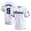 TRASK M.Marlins #9 Xavier Edwards Player White  Home Limited Stitched Jerseys