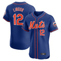 TRASK NY.Mets #12 Francisco Lindor Player Royal Limited Elite Home Stitched Jerseys