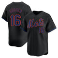 TRASK NY.Mets #16 Dwight Gooden Player Black Alternate Home Limited Stitched Jerseys