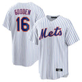 TRASK NY.Mets #16 Dwight Gooden Player White Home Replica Stitched Jerseys