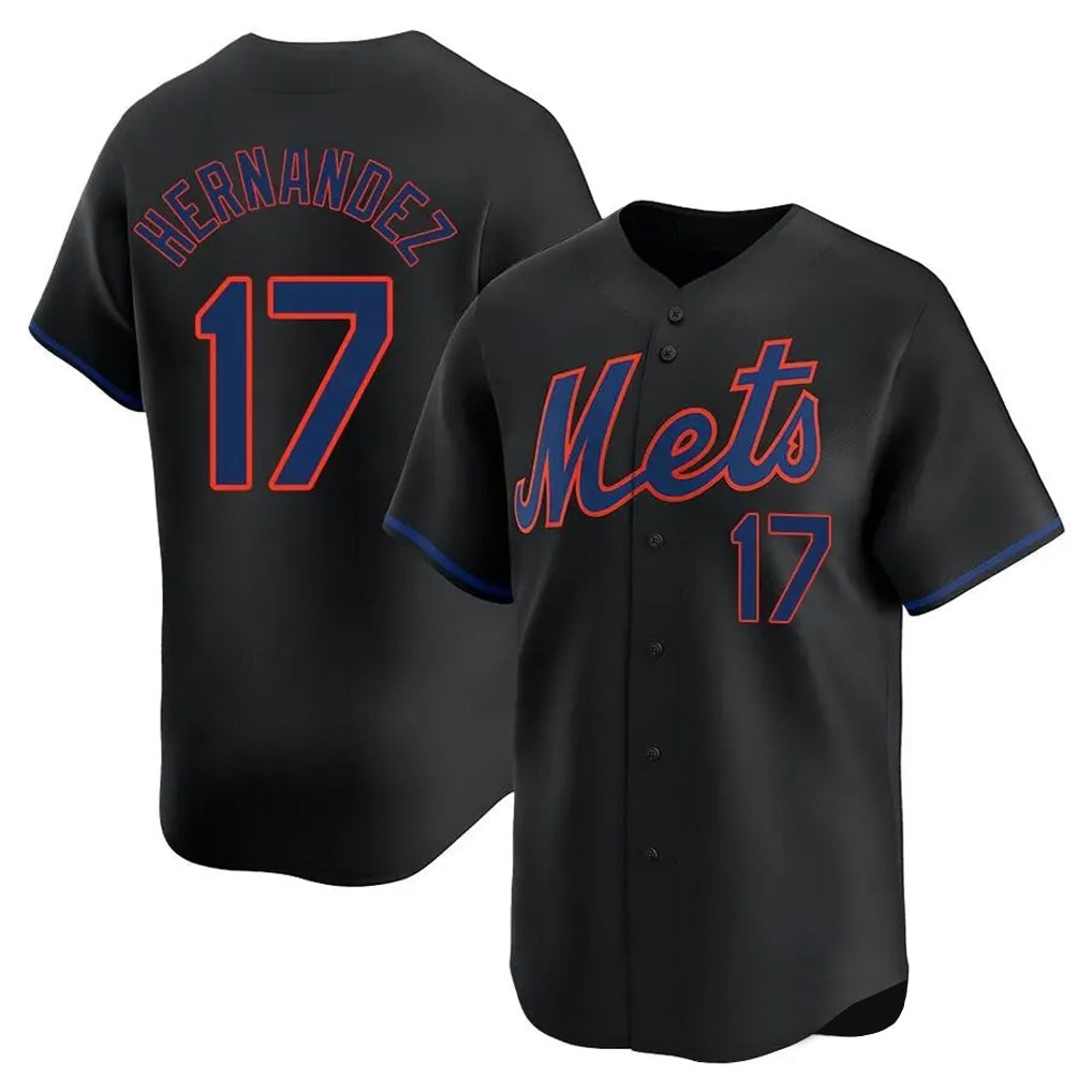 TRASK NY.Mets #17 Keith Hernandez Player Black Alternate Home Limited Stitched Jerseys
