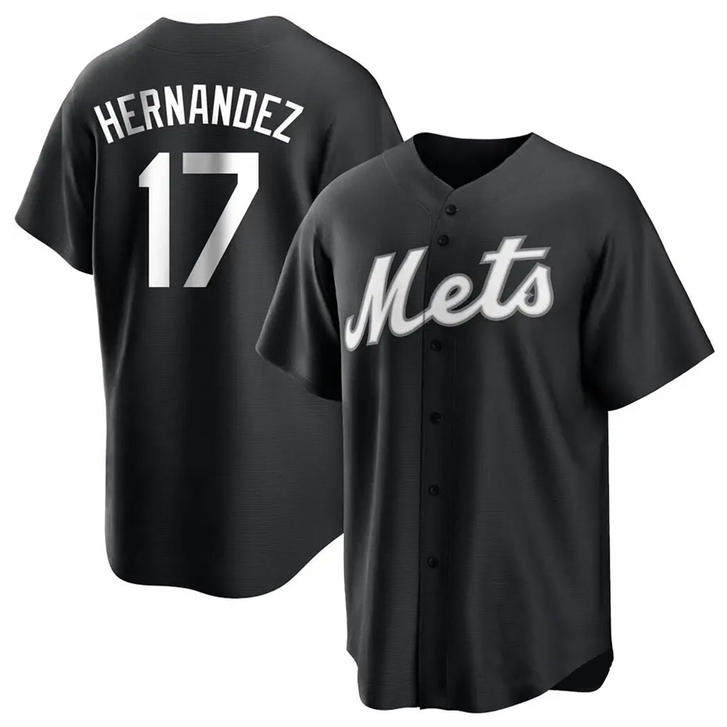TRASK NY.Mets #17 Keith Hernandez Player Black Home Game Stitched Jerseys