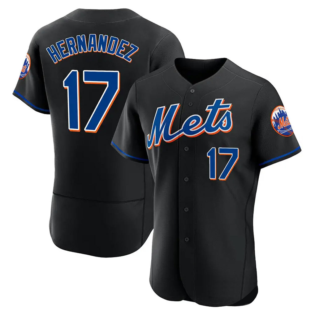 TRASK NY.Mets #17 Keith Hernandez Player Black Replica Home Limited Elite Stitched Jerseys