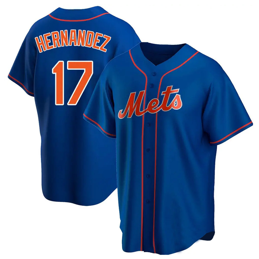 TRASK NY.Mets #17 Keith Hernandez Player Royal Home Game Stitched Jerseys