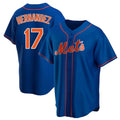 TRASK NY.Mets #17 Keith Hernandez Player Royal Home Game Stitched Jerseys