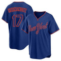 TRASK NY.Mets #17 Keith Hernandez Player Royal T-shirt Home Game Stitched Jerseys
