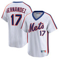 TRASK NY.Mets #17 Keith Hernandez Player White Cooperstown Collection T-shirt Game Stitched Jerseys