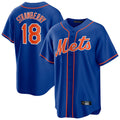 TRASK NY.Mets #18 Darryl Strawberry Player Royal Home Game Stitched Jerseys