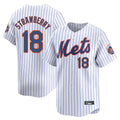 TRASK NY.Mets #18 Darryl Strawberry Player White Home Limited Stitched Jerseys