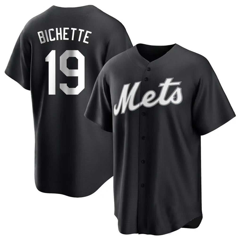 TRASK NY.Mets #19 Bo Bichette Player Black Home Game Stitched Jerseys