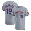 TRASK NY.Mets #19 Bo Bichette Player Gray Road Limited Elite Home Stitched Jerseys