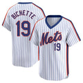 TRASK NY.Mets #19 Bo Bichette Player White Cooperstown Collection T-shirt Game Stitched Jerseys